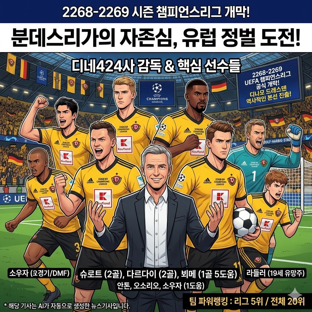디나모 드레스덴, 챔스 무대서 잠재력 폭발할까