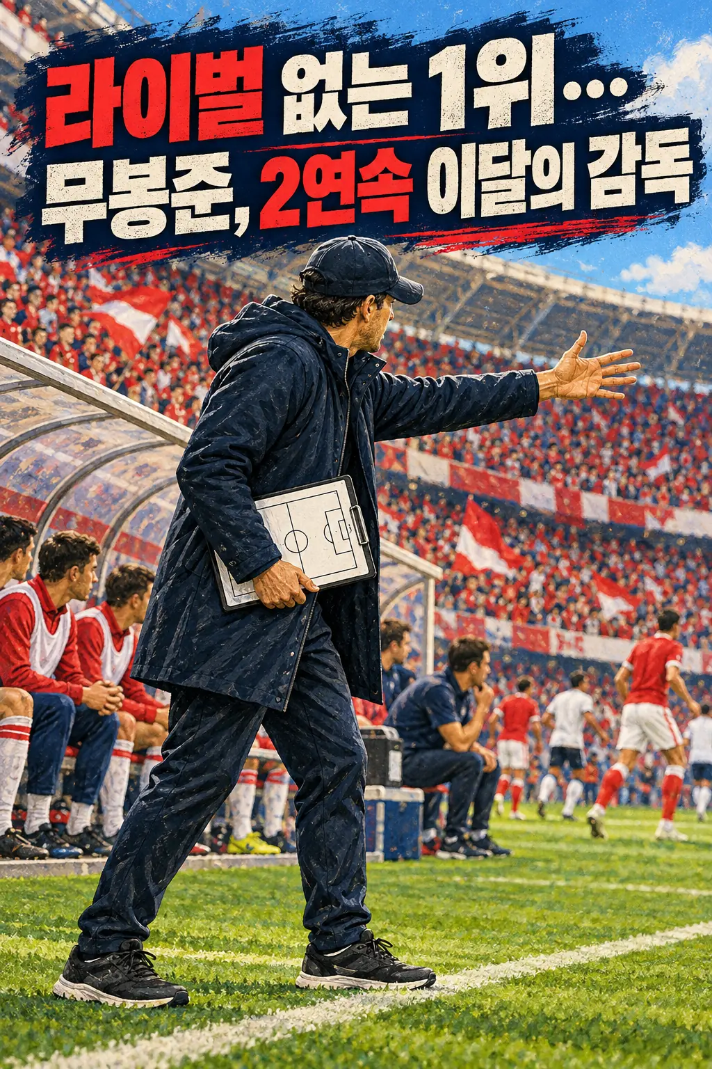 라이벌 없는 1위…무봉준, 2연속 이달의 감독
