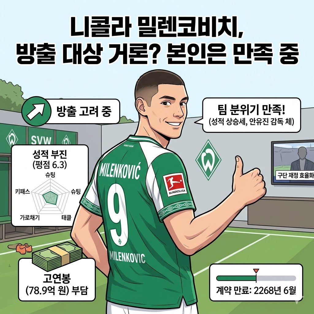 밀렌코비치, 78.9억 먹는 [유령 수비수] 퇴출 수순