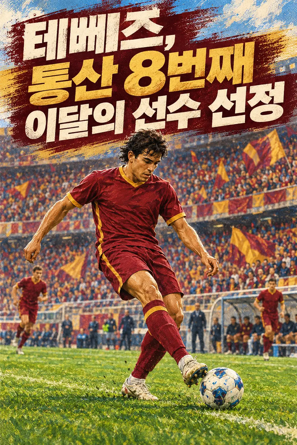 테베즈, 통산 8번째 이달의 선수 선정