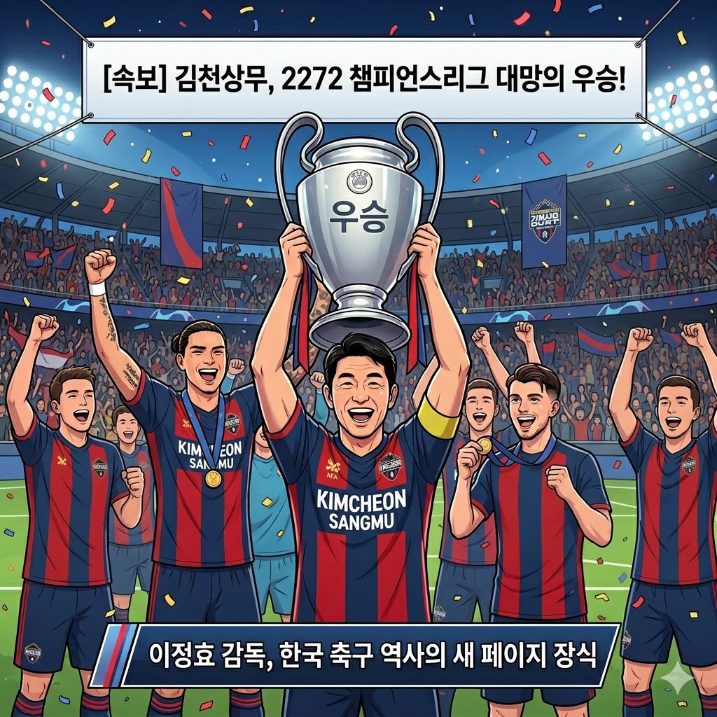 K2리그 김천상무, 챔스 제패…불가능을 뒤집다
