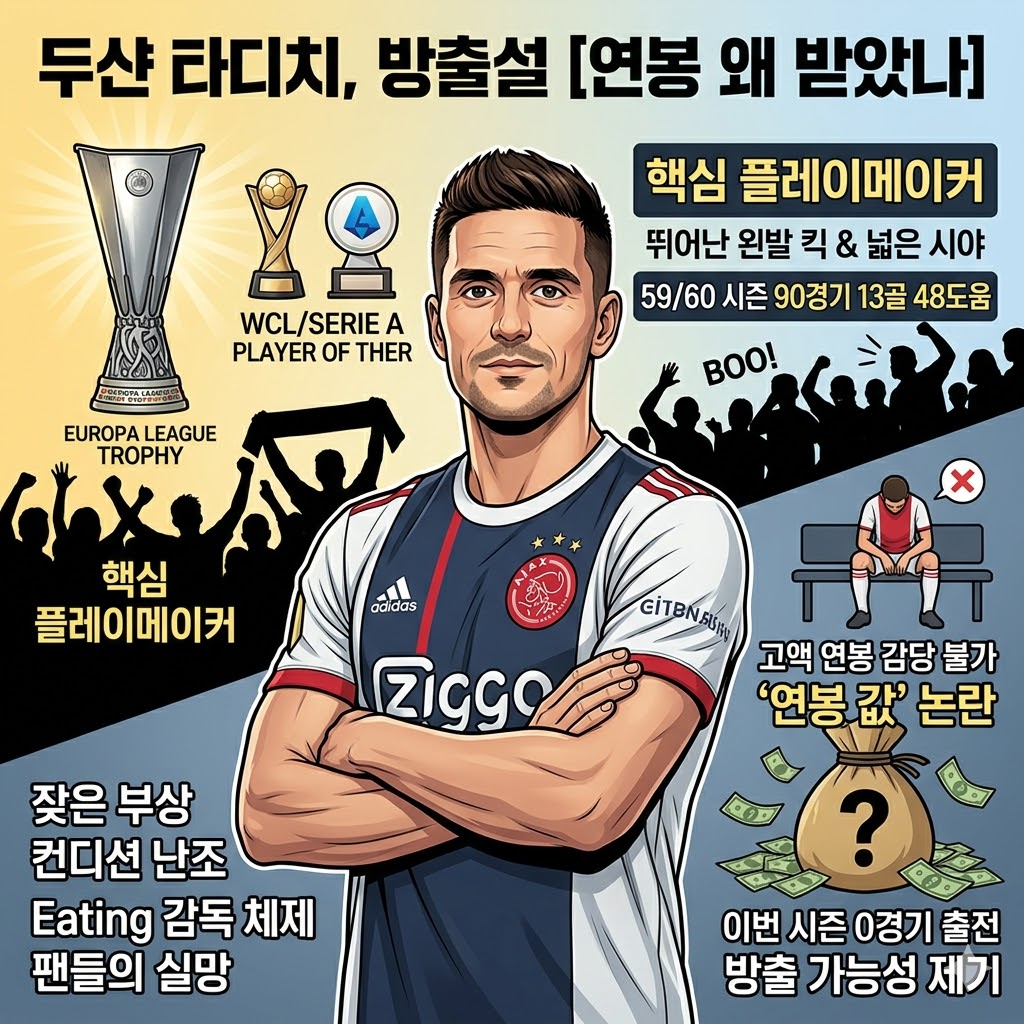 타디치, `왕년의 영웅` 몰락…방출 칼바람?
