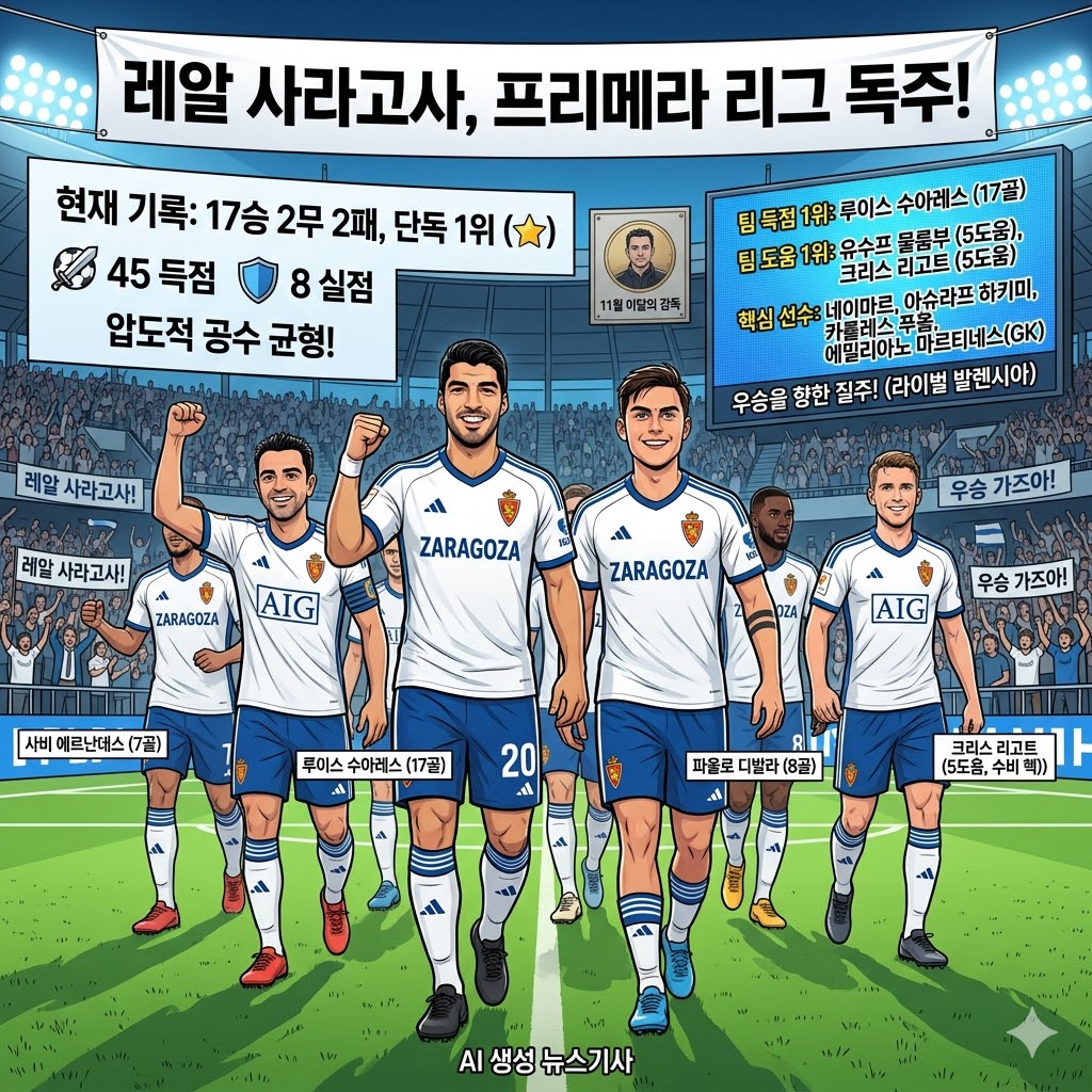 사라고사, 17승 무패 질주…리그 우승 [확정적]?