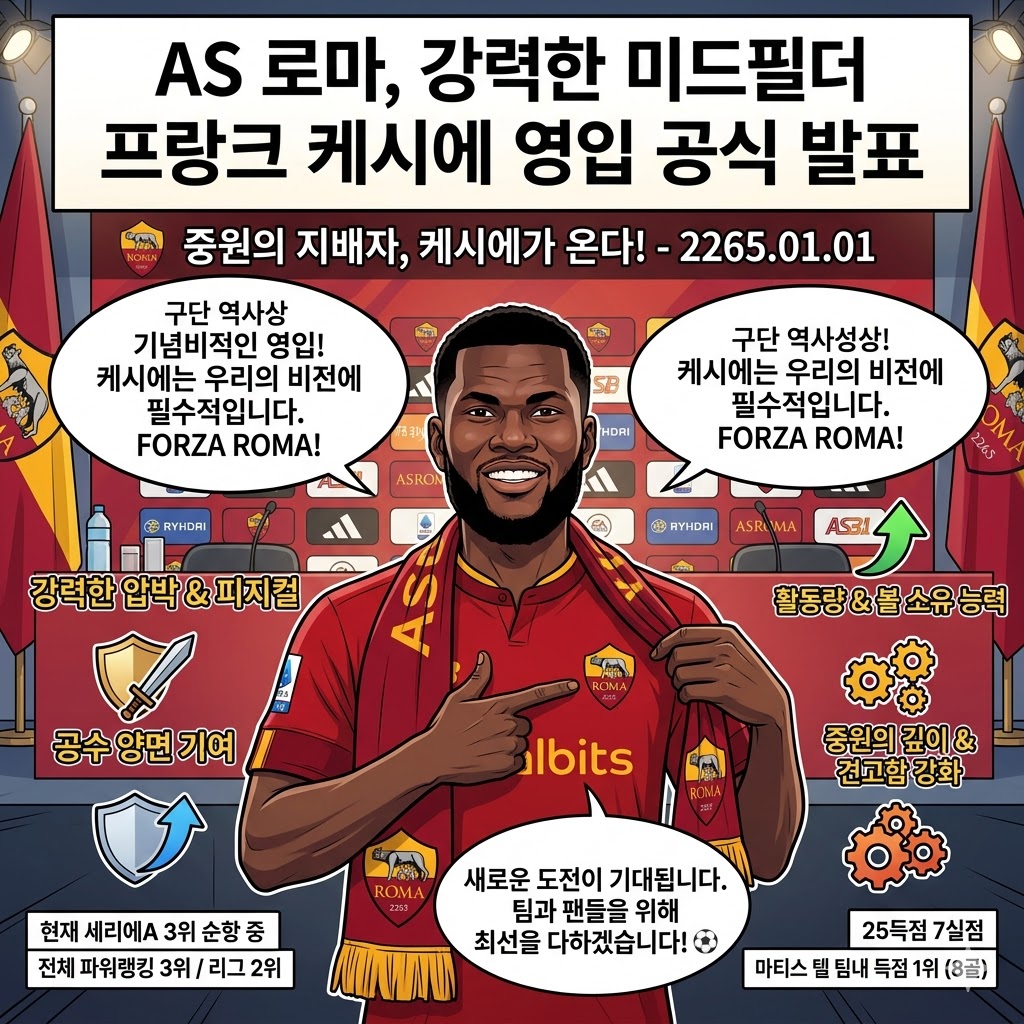 [괴물 미드필더] 케시에, AS 로마 [우승 드라이브]