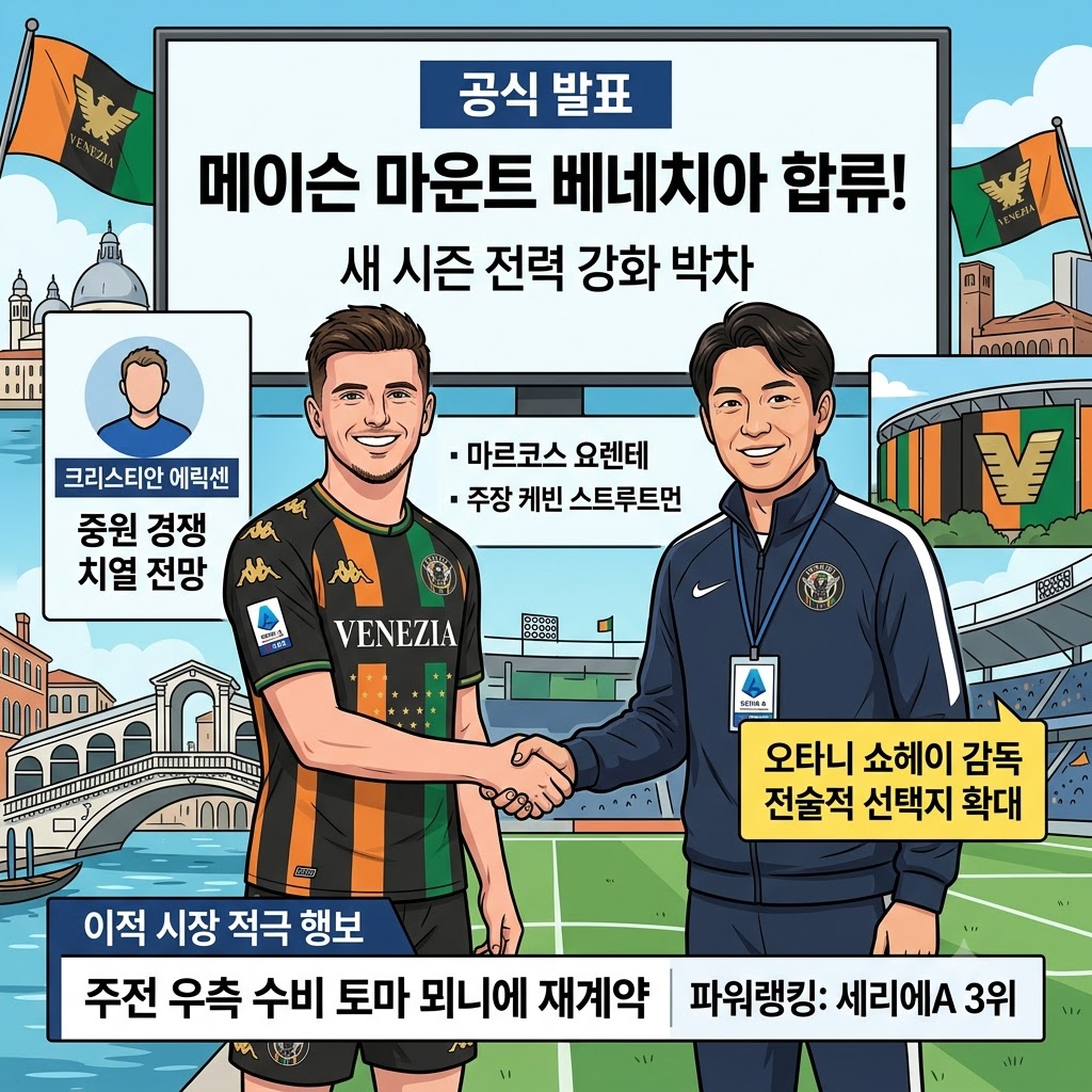 베네치아, 마운트 영입으로 [중원 대전쟁] 예고