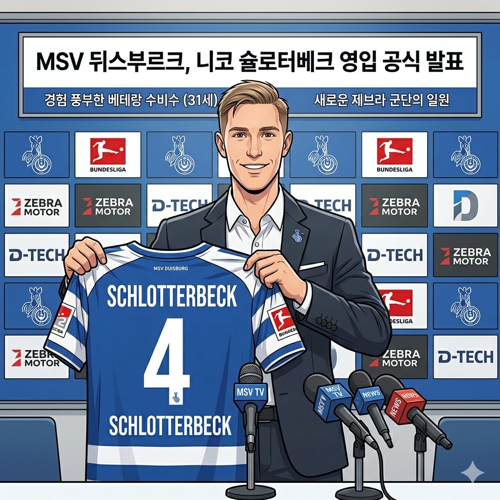 뒤스부르크, 슐로터베크 영입으로 철벽 수비 완성