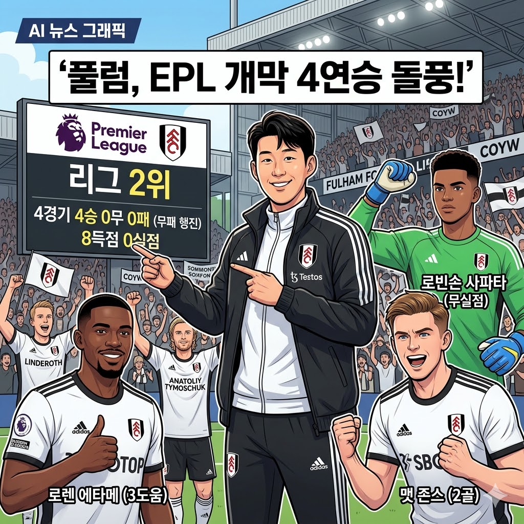 손흥민호 풀럼, 4연승 무실점 질주…리그 2위 돌풍
