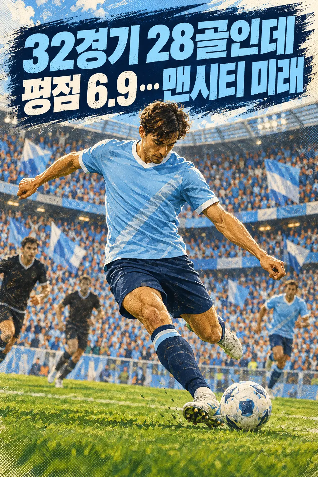 32경기 28골인데 평점 6.9…맨시티 미래
