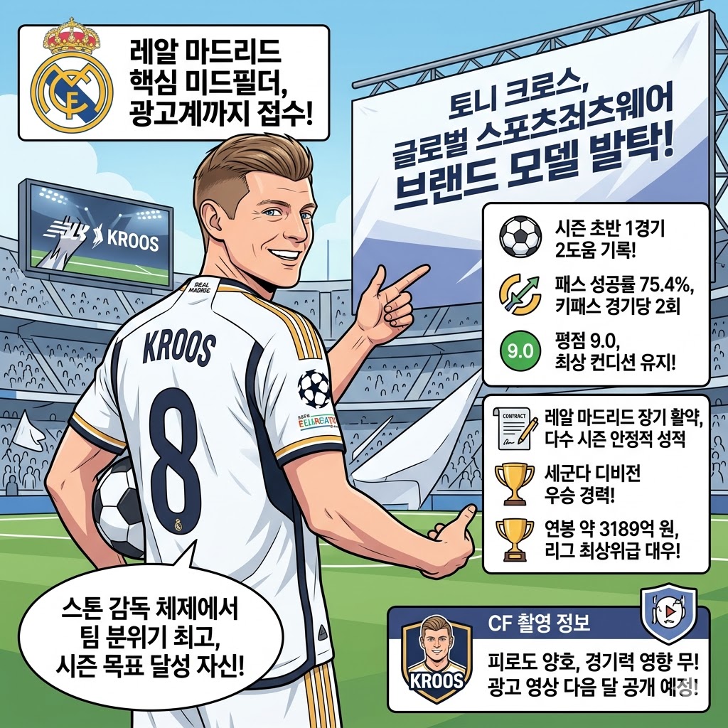 연봉 3189억 크로스, 스포츠웨어 광고까지 접수