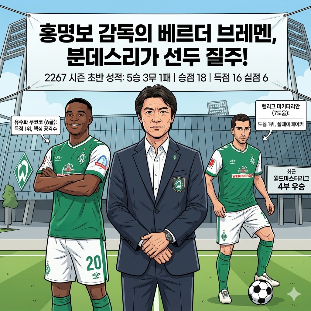홍명보의 브레멘, 분데스리가 정상 질주 비결은?