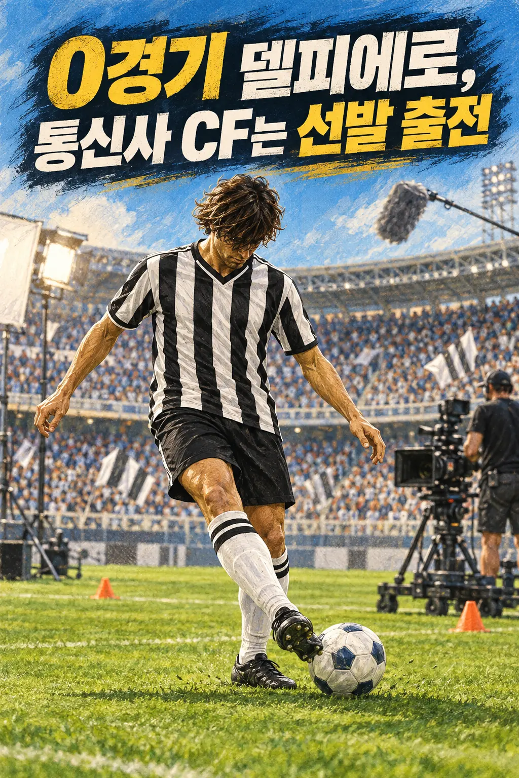 0경기 델피에로, 통신사 CF는 선발 출전