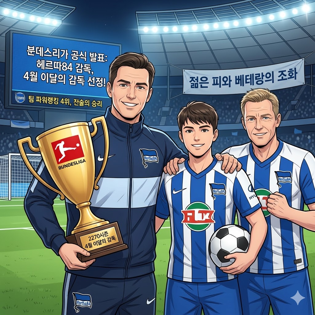 헤르따84, 전력 열세 뚫고 4월의 명장 등극