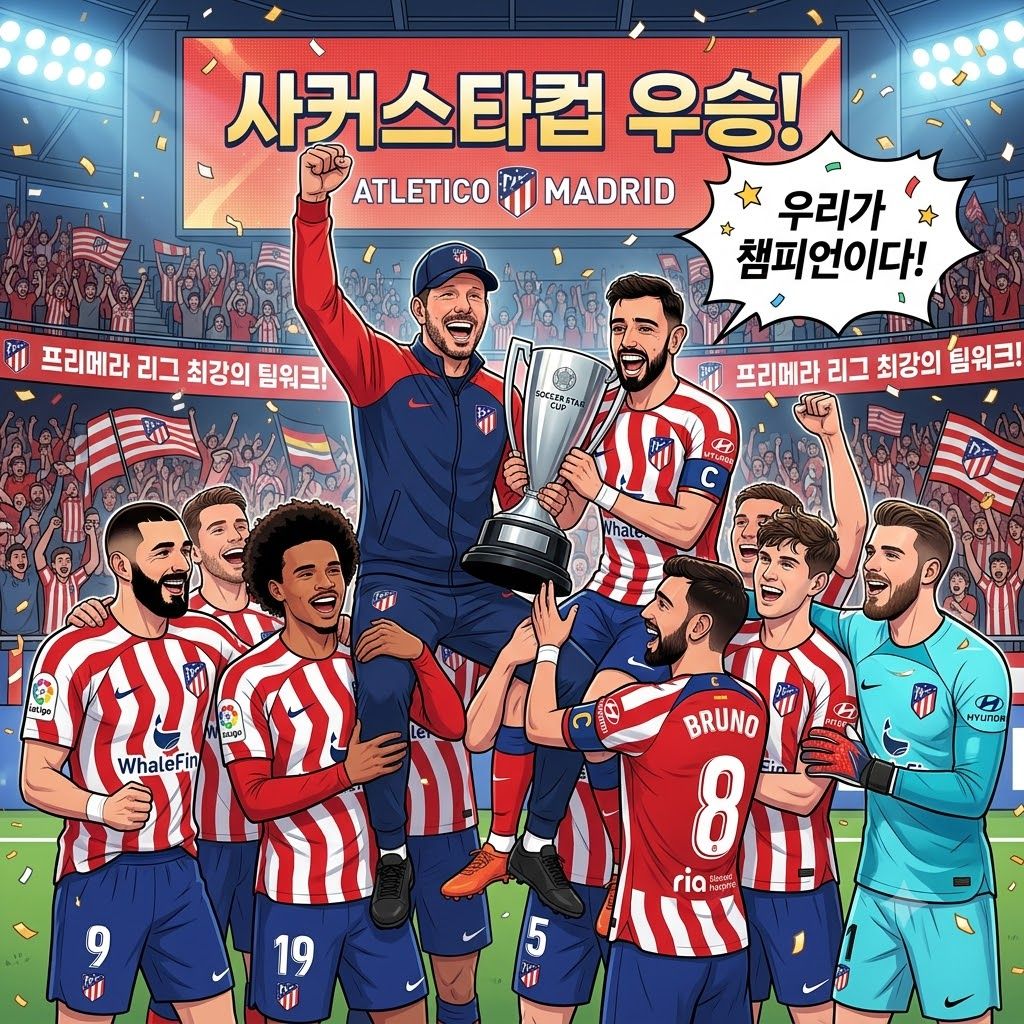 시메오네의 아틀레티코, 사커스타컵 정상 등극!