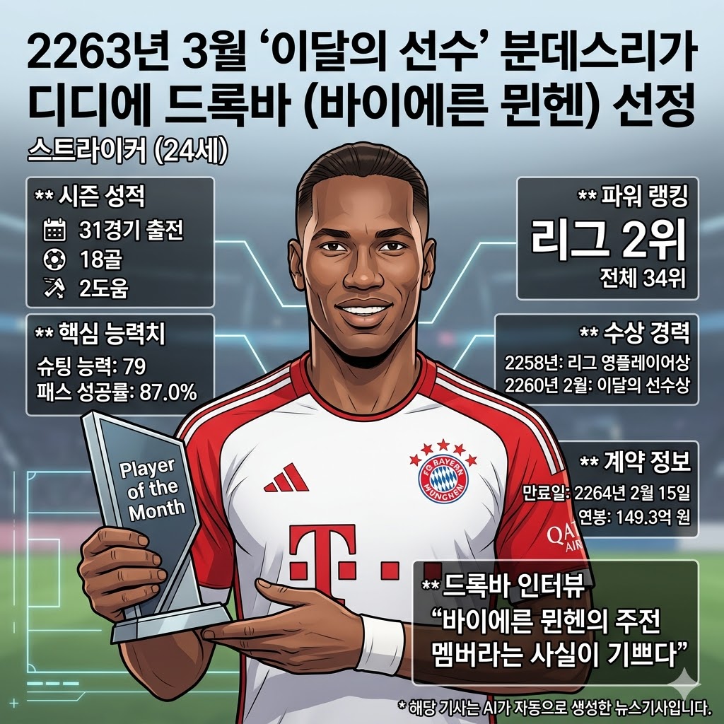 [2263년 3월] 드록바, 분데스리가 이달의 선수 등극!
