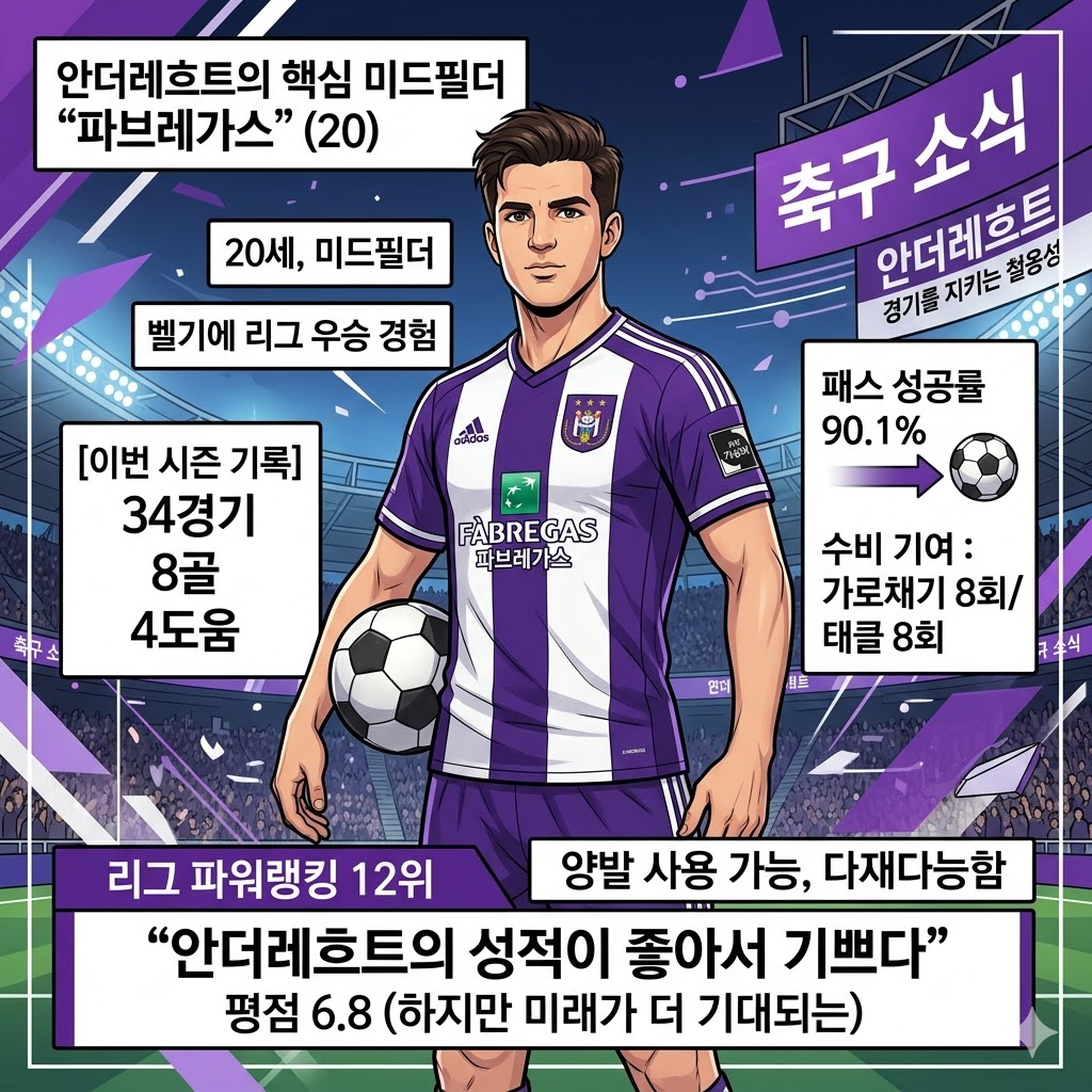 안더레흐트 [엔진] 파브레가스, 중원 장악하며 폭풍