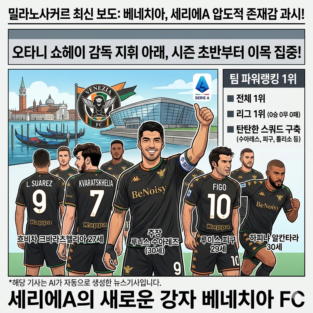 `야구神` 오타니 감독, 베네치아 세리에A 뒤흔들다!