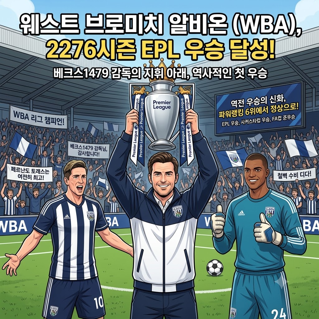웨스트 브롬, 2276시즌 트레블 눈앞에서 대역전 우승!