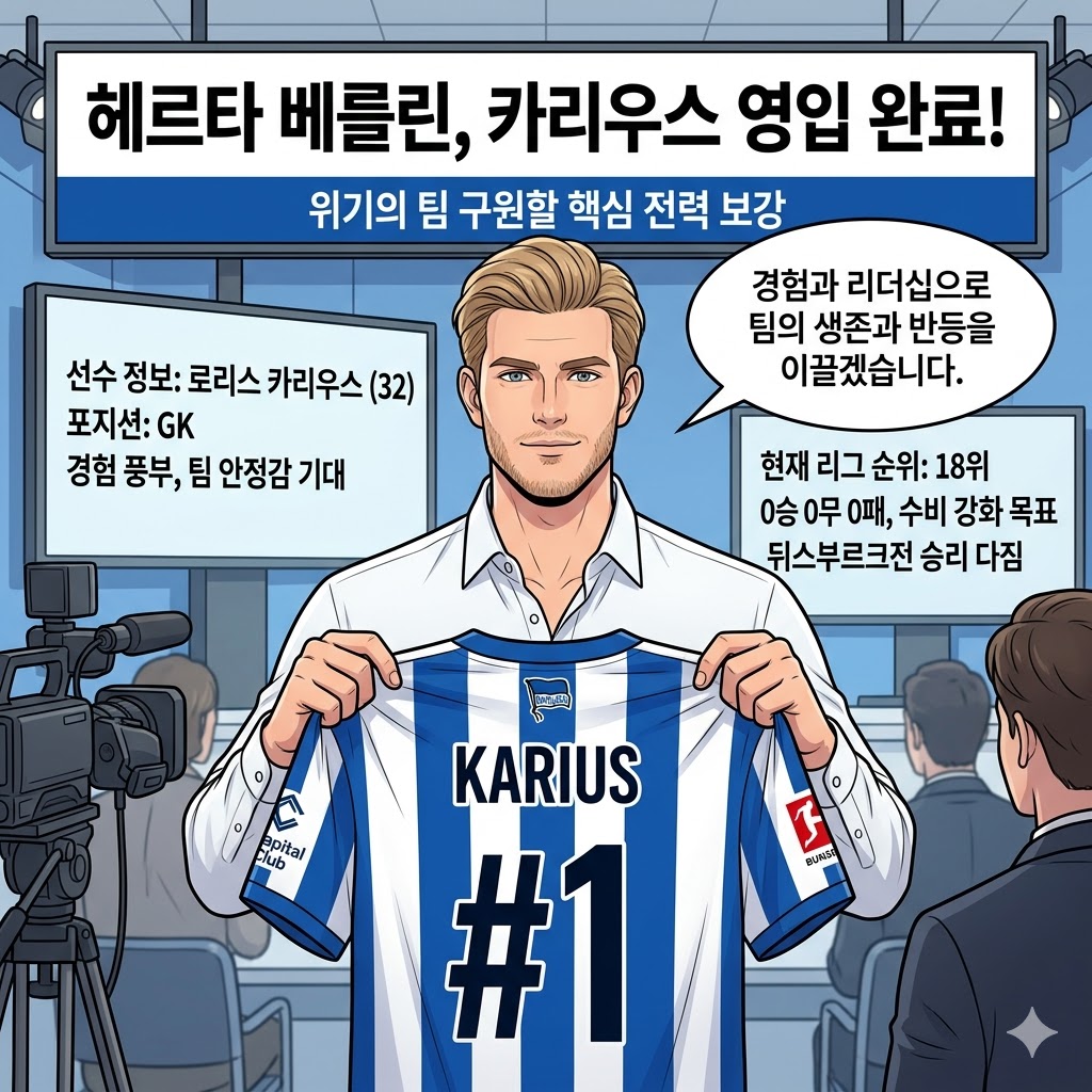 0승 헤르타, 카리우스 영입 `반등` 시동!