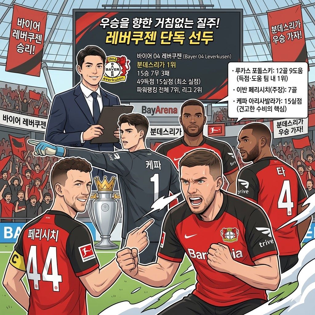 바이어 04 레버쿠젠, 리그우승을 향해 질주중