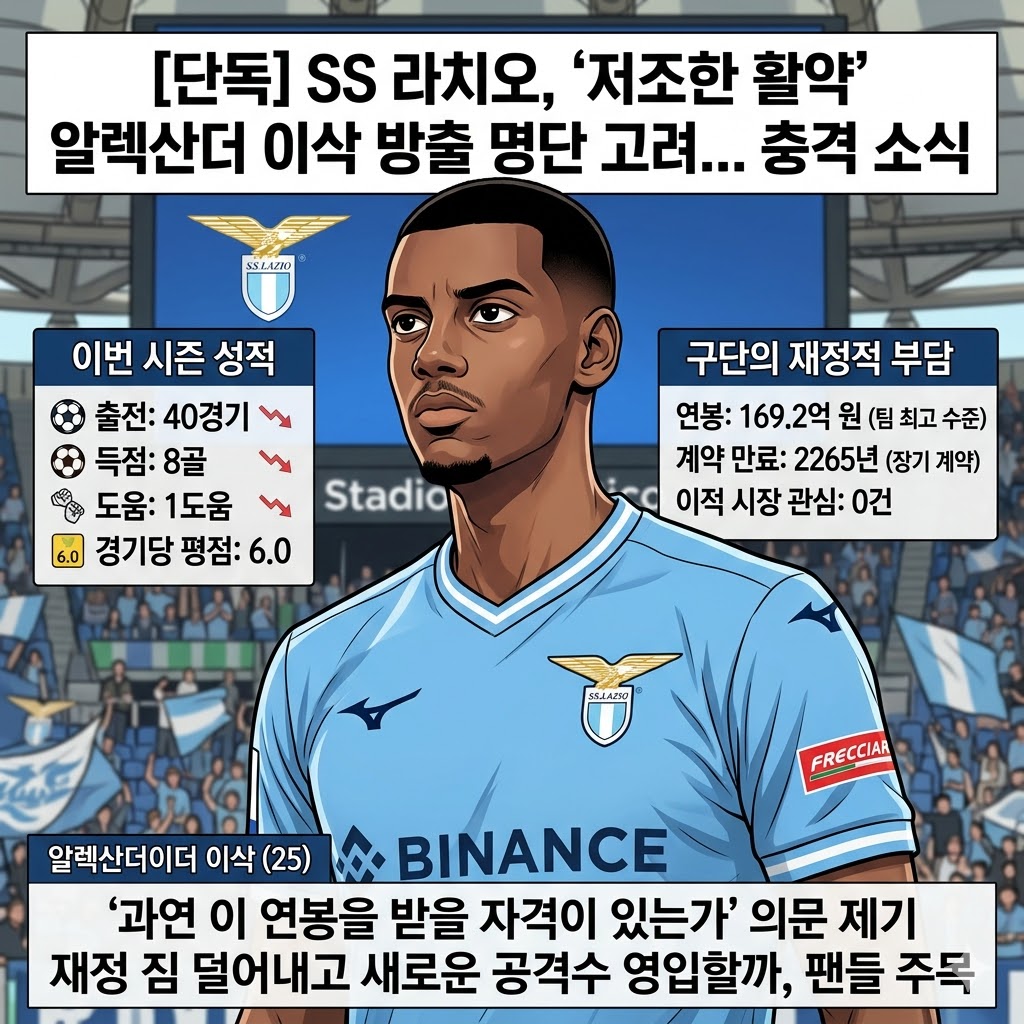 이삭, 169억 받고 `이게 최선?`…라치오 방출설!
