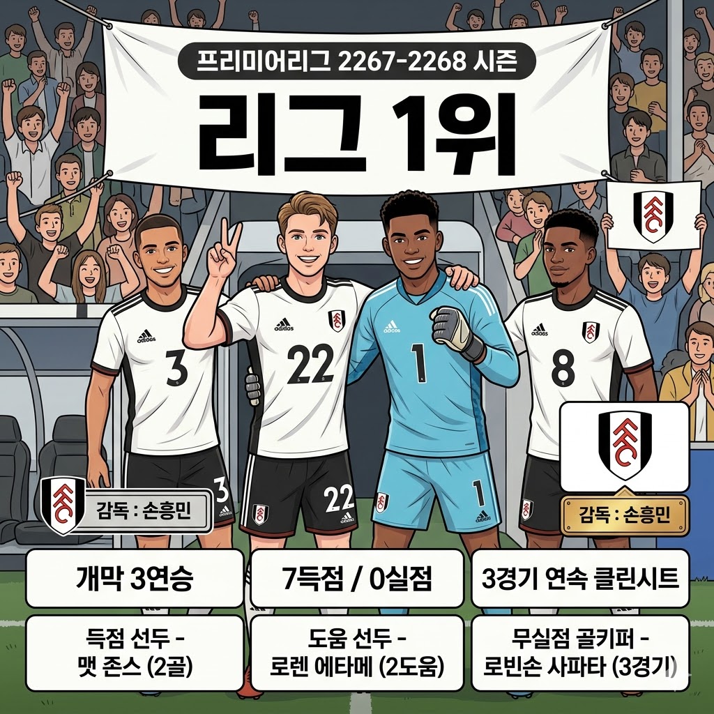 손흥민호 풀럼, 3연승 무실점 완벽 출항