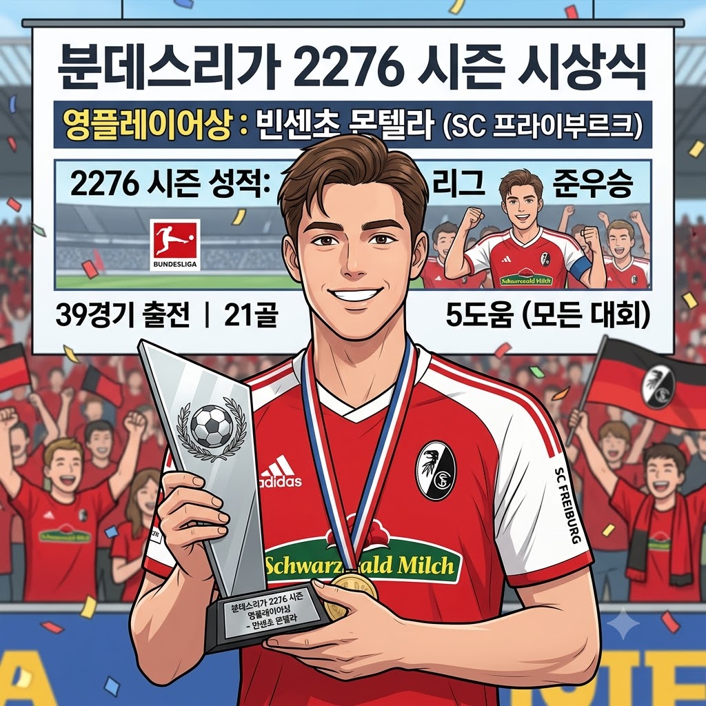 10대 골잡이 몬텔라, 분데스리가 영플레이어상 석권
