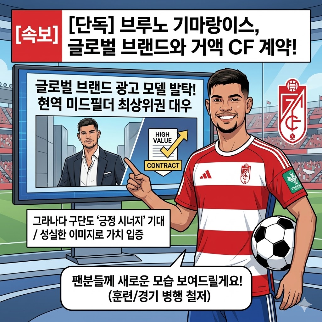 연봉 41억 미드필더, CF 계약금은 얼마길래