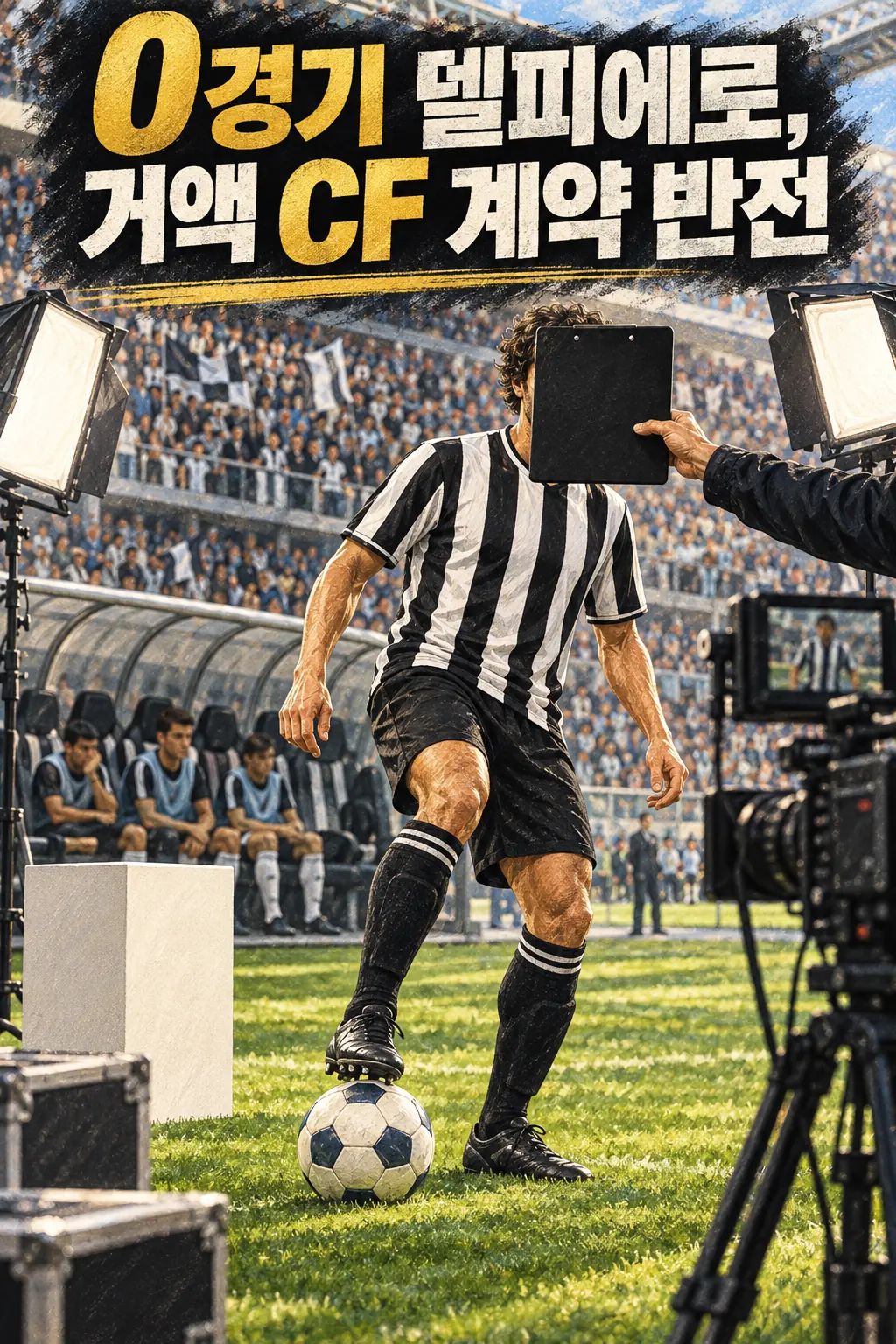 0경기 델피에로, 거액 CF 계약 반전
