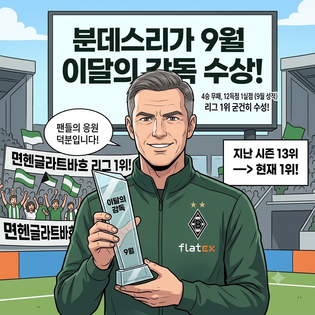꼴찌팀의 반란, 광사포 감독 9월의 지휘관 등극