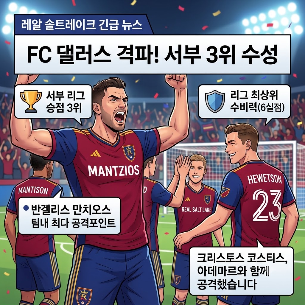 레알 솔트레이크, 철벽 수비로 서부 3위 질주