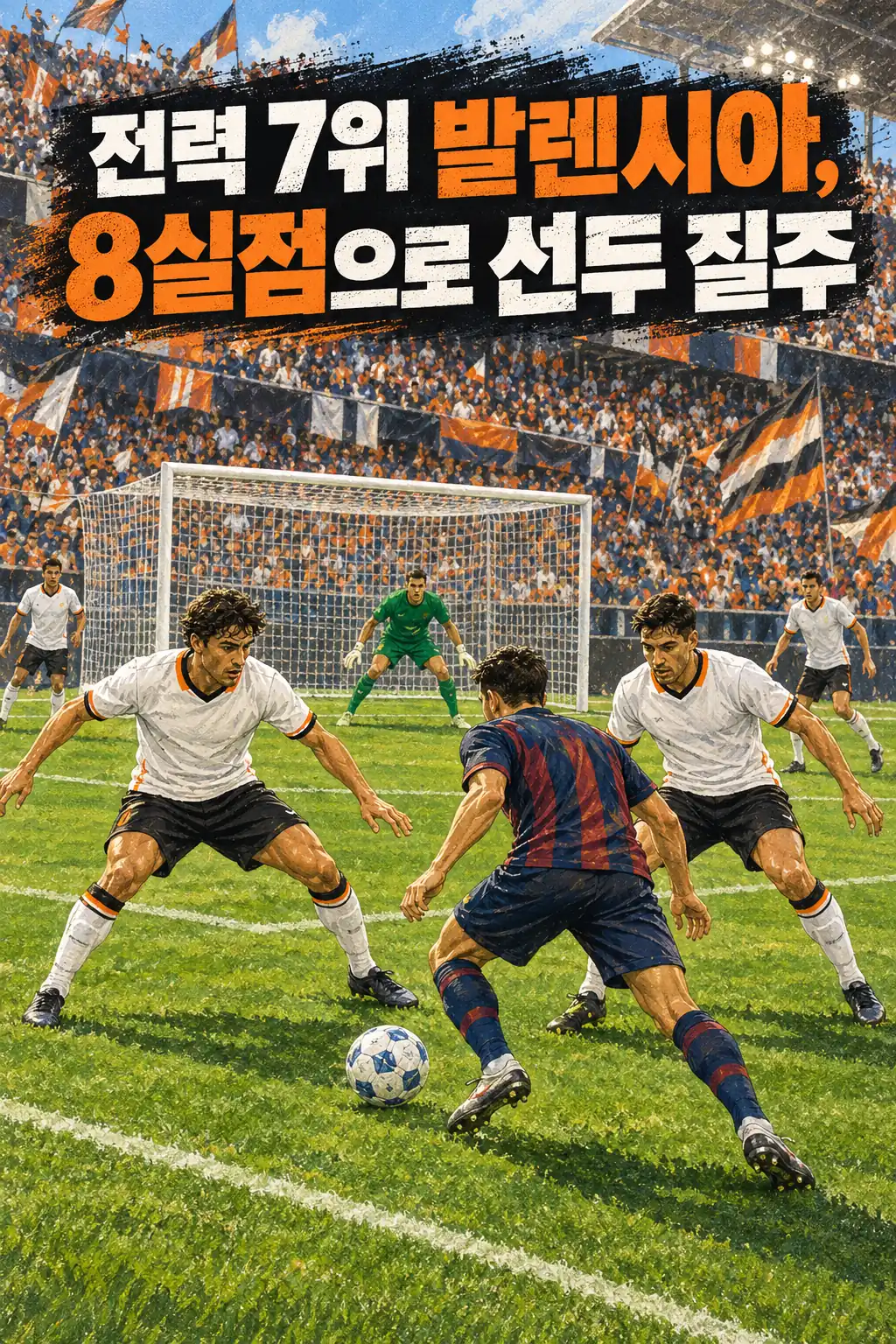 전력 7위 발렌시아, 8실점으로 선두 질주