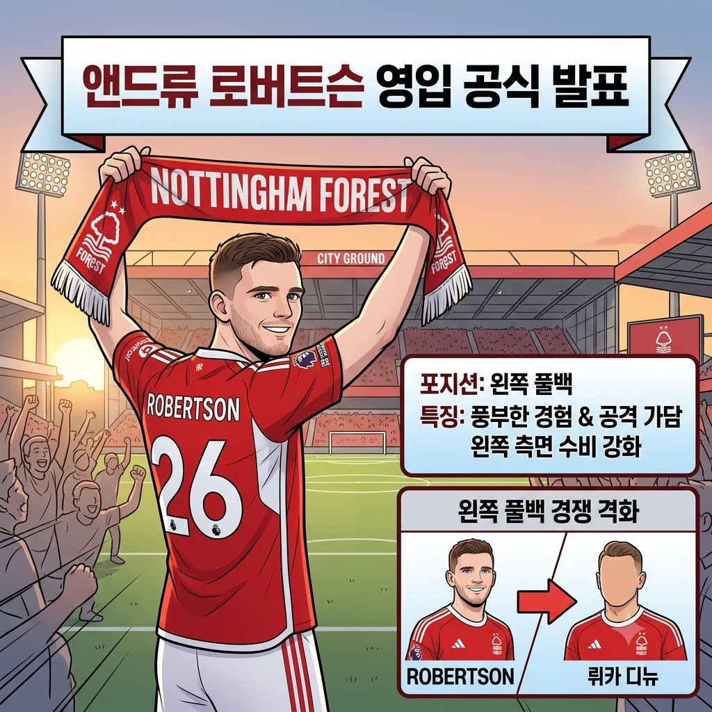노팅엄 포레스트, 로버트슨 품고 우승 퍼즐 완성 나섰