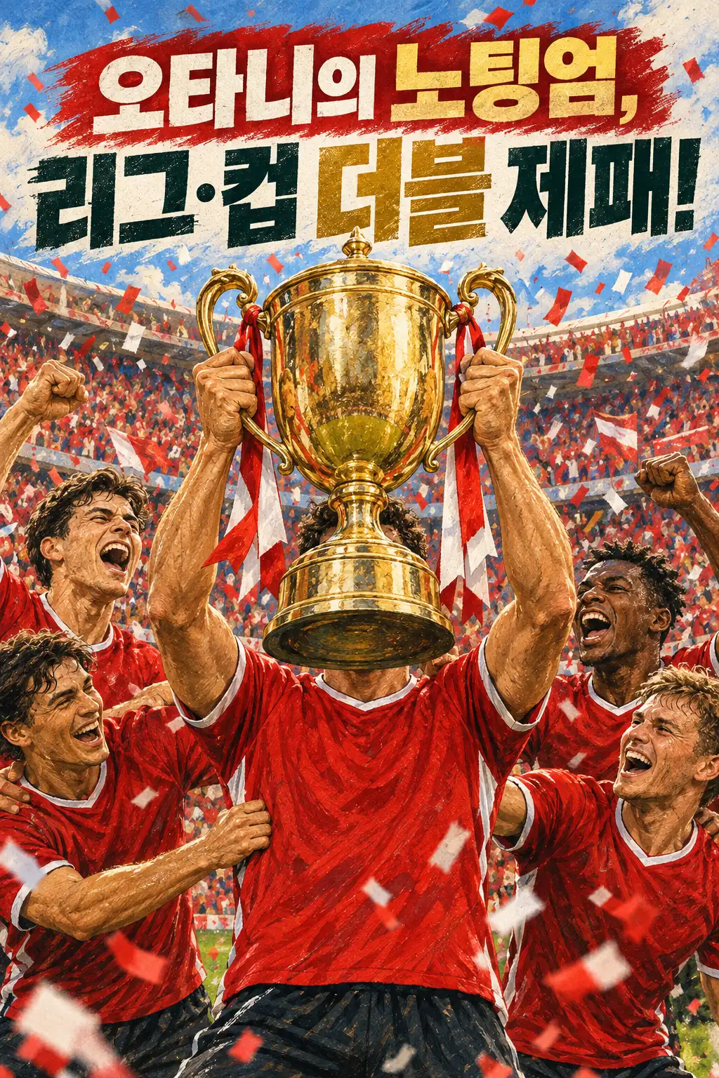 오타니의 노팅엄, 리그·컵 더블 제패!