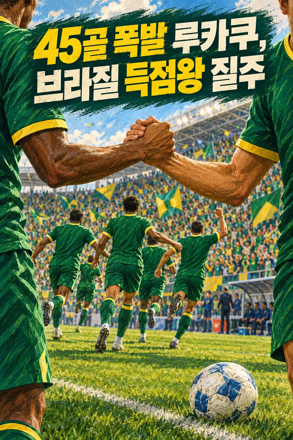 45골 폭발 루카쿠, 브라질 득점왕 질주