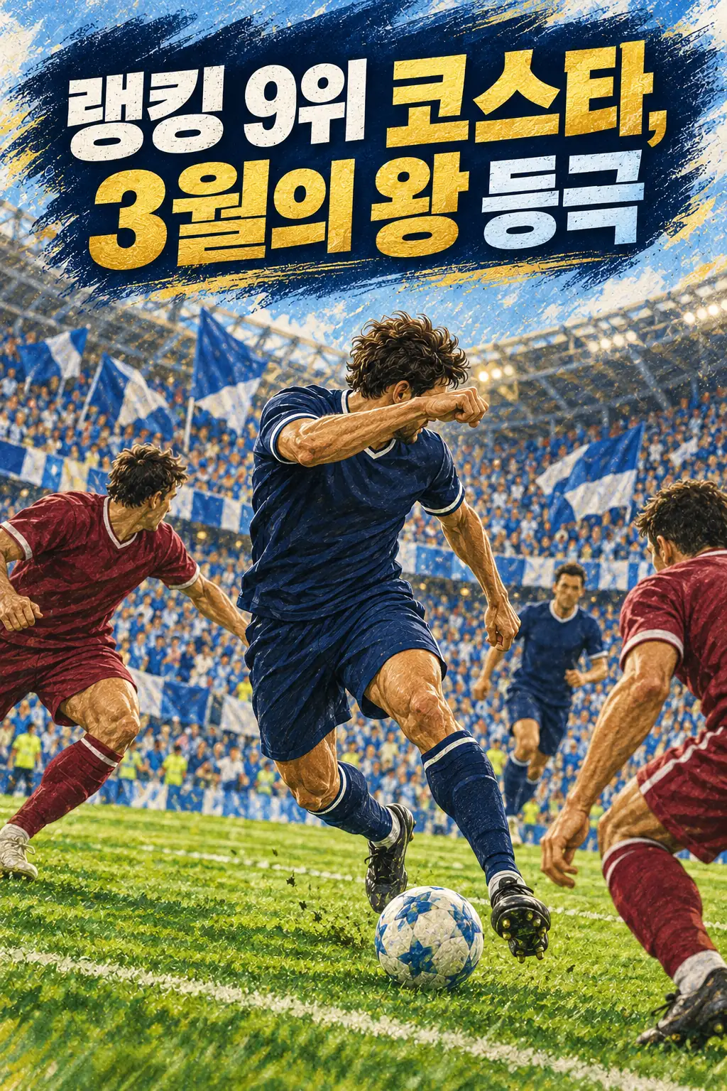 랭킹 9위 코스타, 3월의 왕 등극