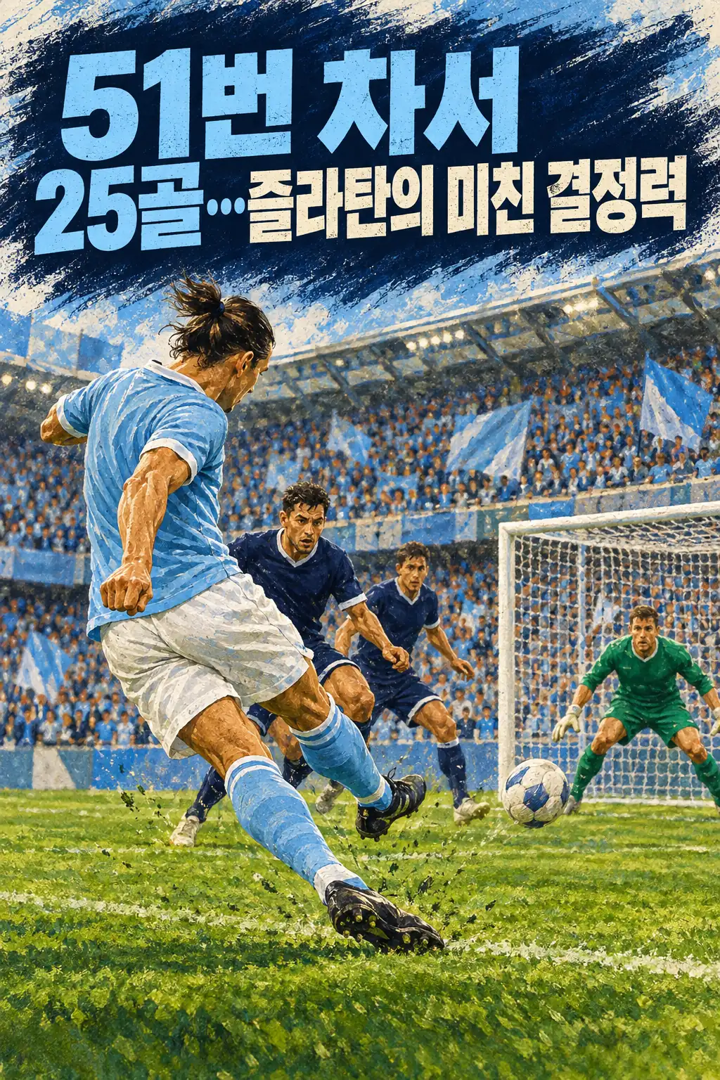 51번 차서 25골…즐라탄의 미친 결정력