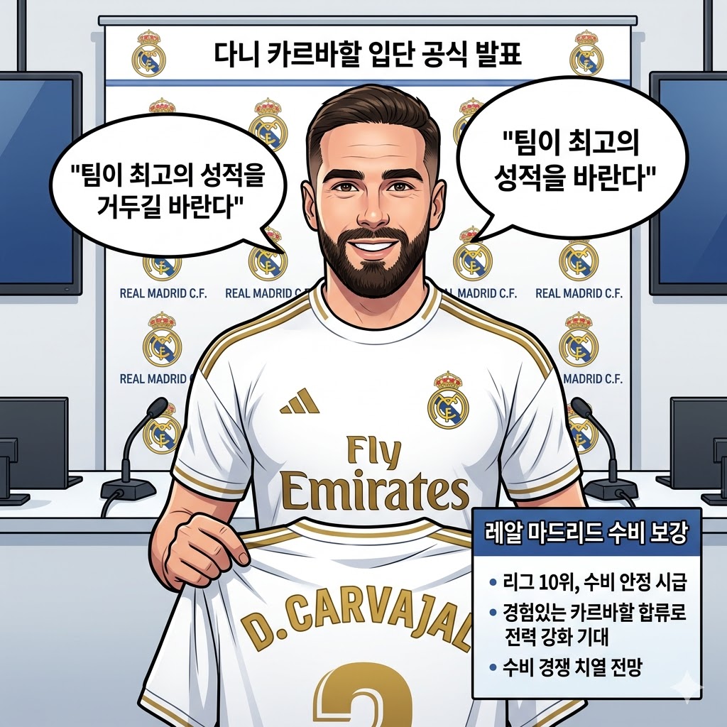 레알 수비 위기 속 카르바할 영입, 반등의 열쇠 될까