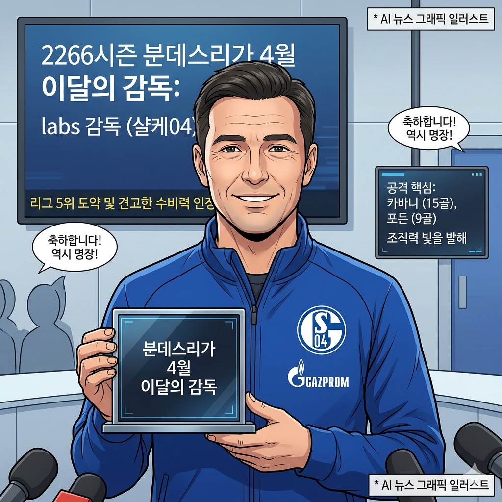 샬케04 [labs] 감독, 철벽 수비로 4월의 지휘관 등극