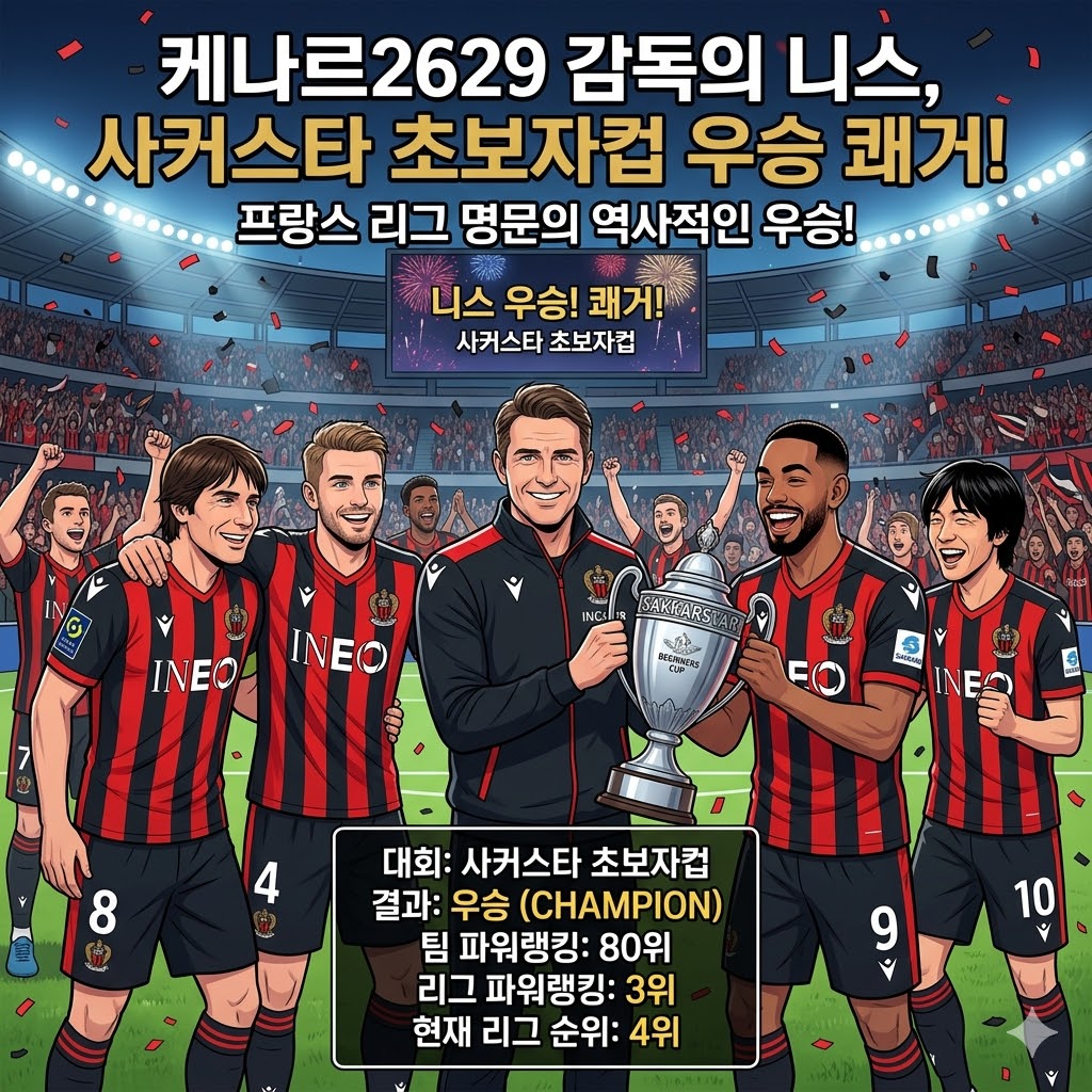 니스, `사커스타컵` 제패! 케나르2629 감독의 매직