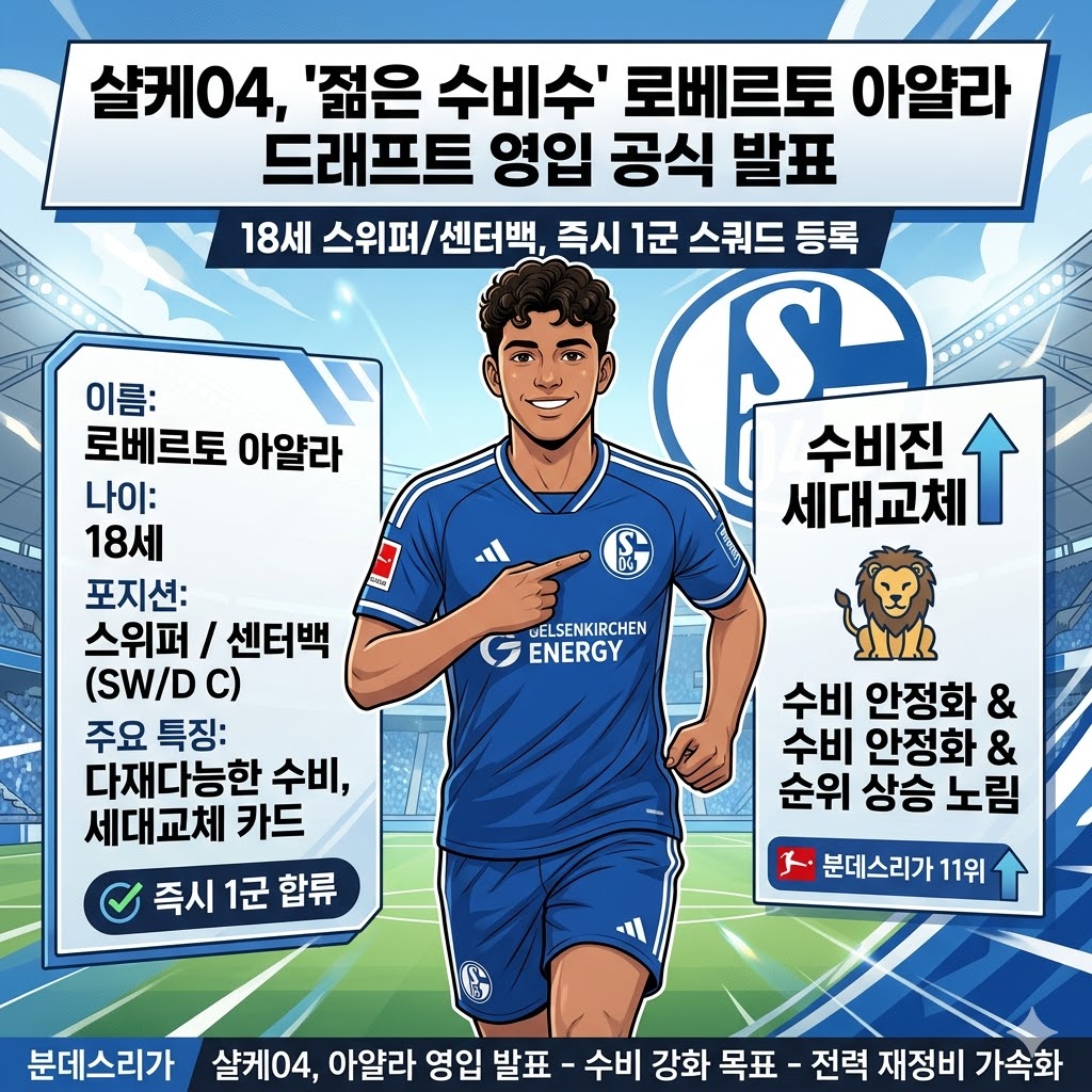 샬케04, 18세 아얄라 영입…세대교체 신호탄