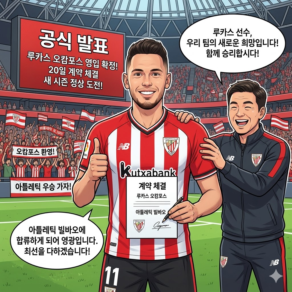 빌바오, 준우승 넘어 우승 노린다…오캄포스 영입 완