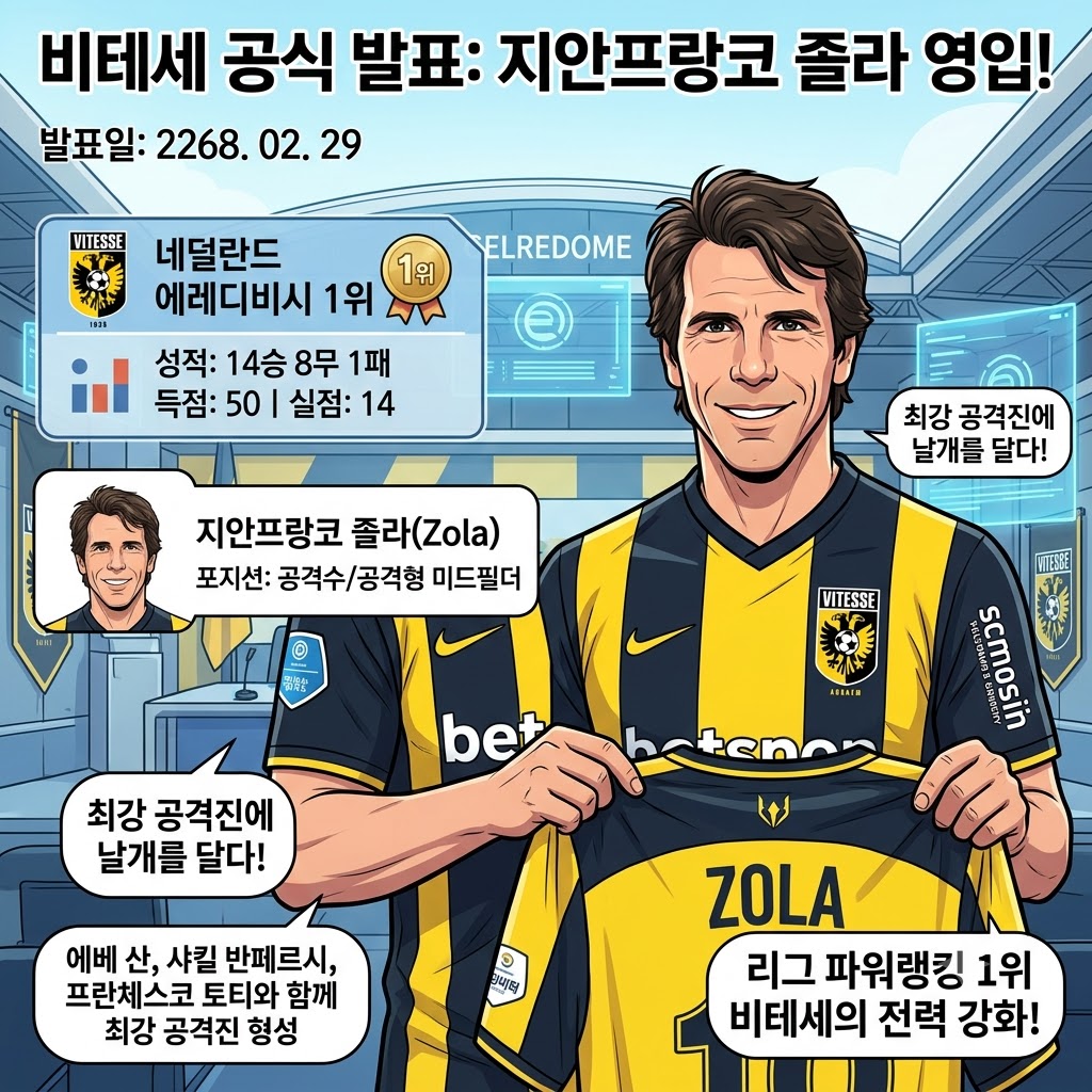 1위 비테세, 졸라 영입으로 공격력 더 강해진다