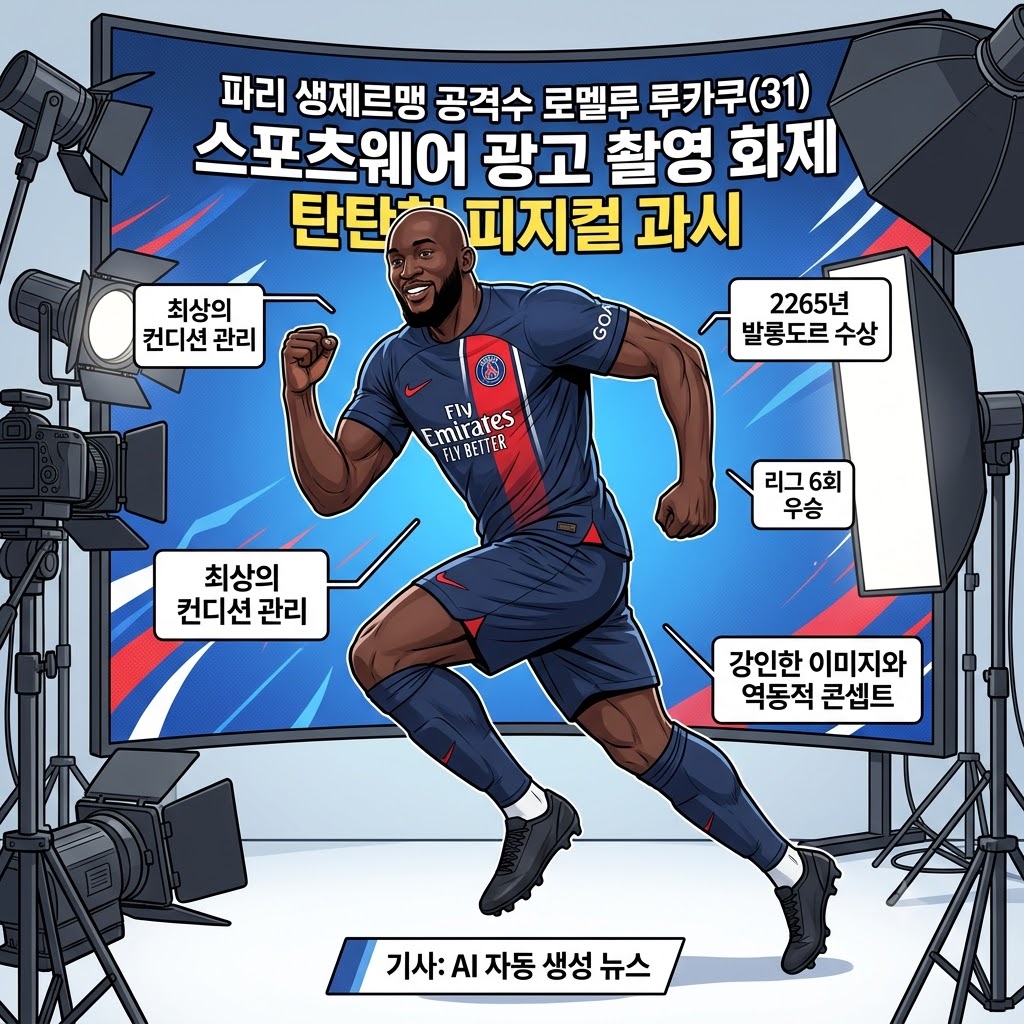 발롱도르 출신 루카쿠, CF 현장서 터진 압도적 피지컬