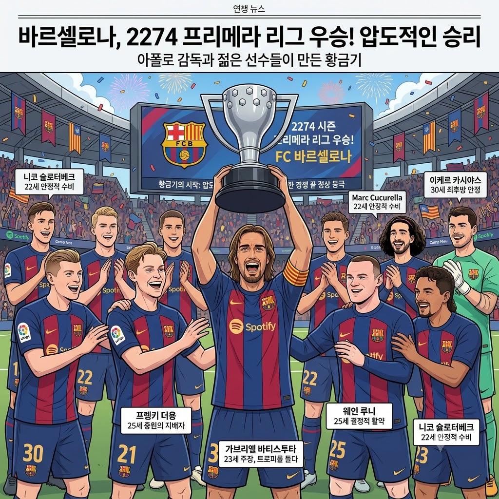 바르셀로나, 프리메라 2274시즌 정상 등극!
