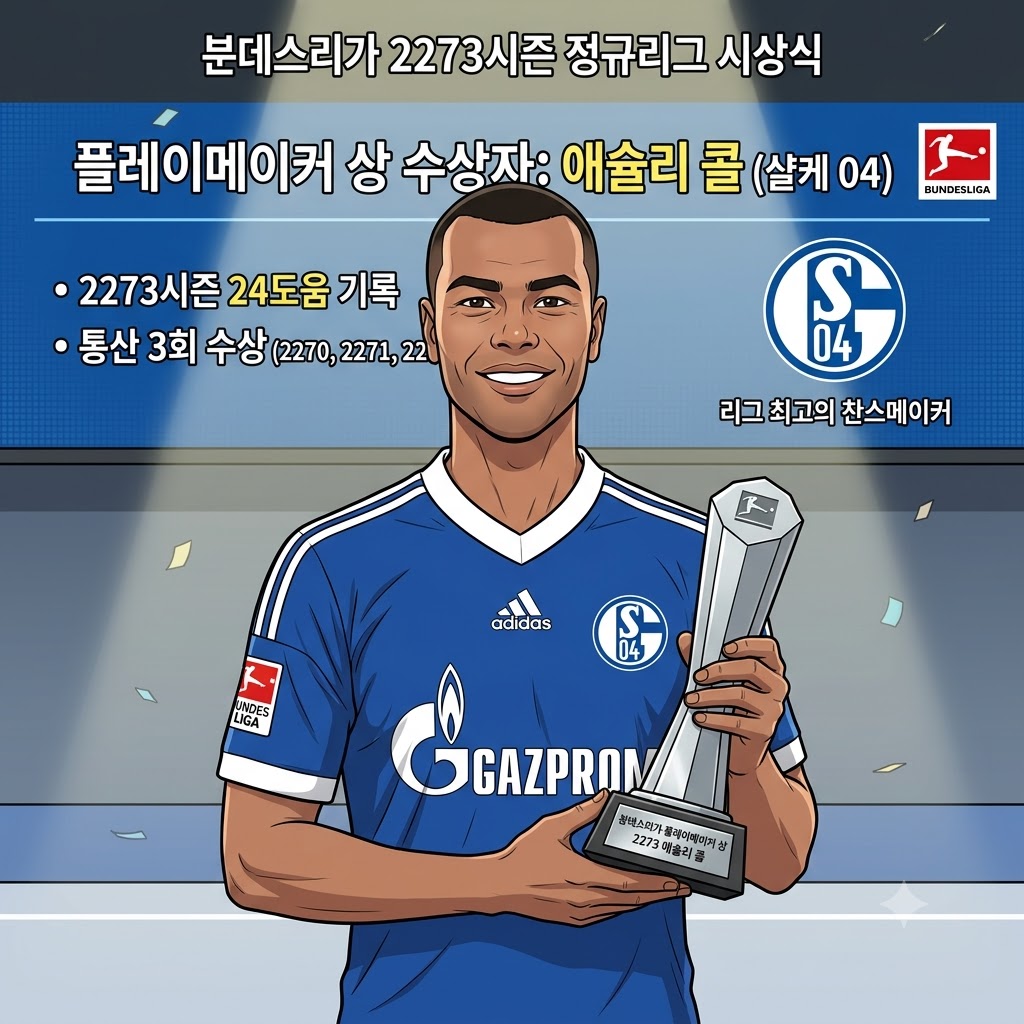 수비수가 24도움? 콜, 플레이메이커 상 [3연패] 달성