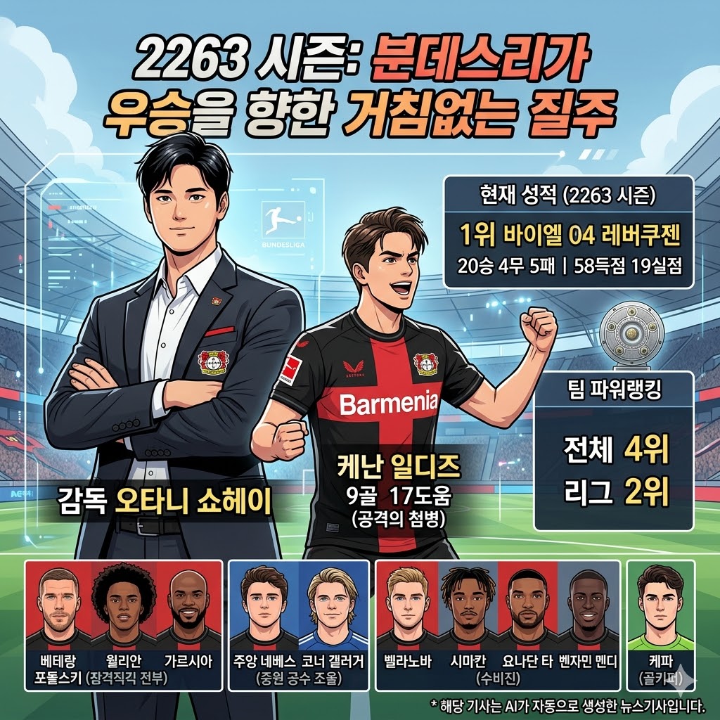 [2263] 레버쿠젠, 무패 우승 신화 쓰나