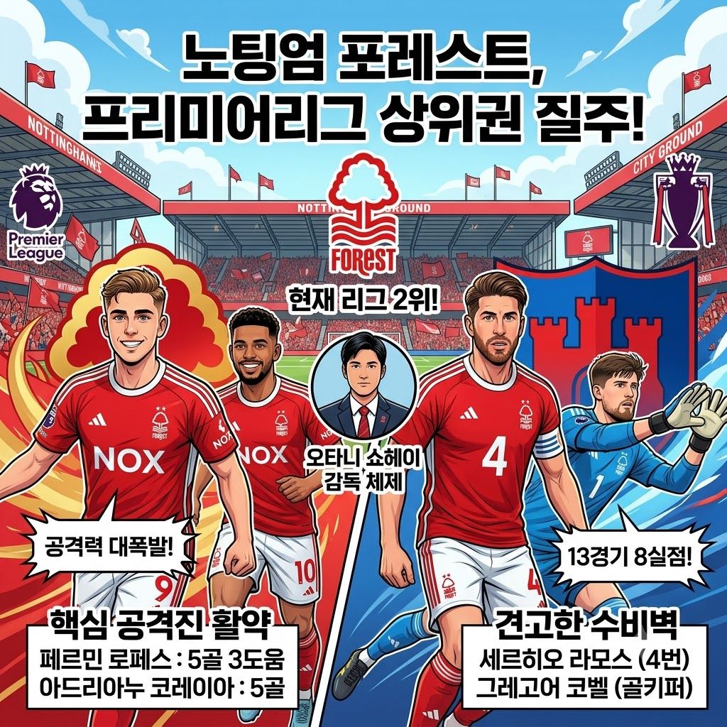 10승 질주 노팅엄 포레스트, 프리미어리그 정상 도전