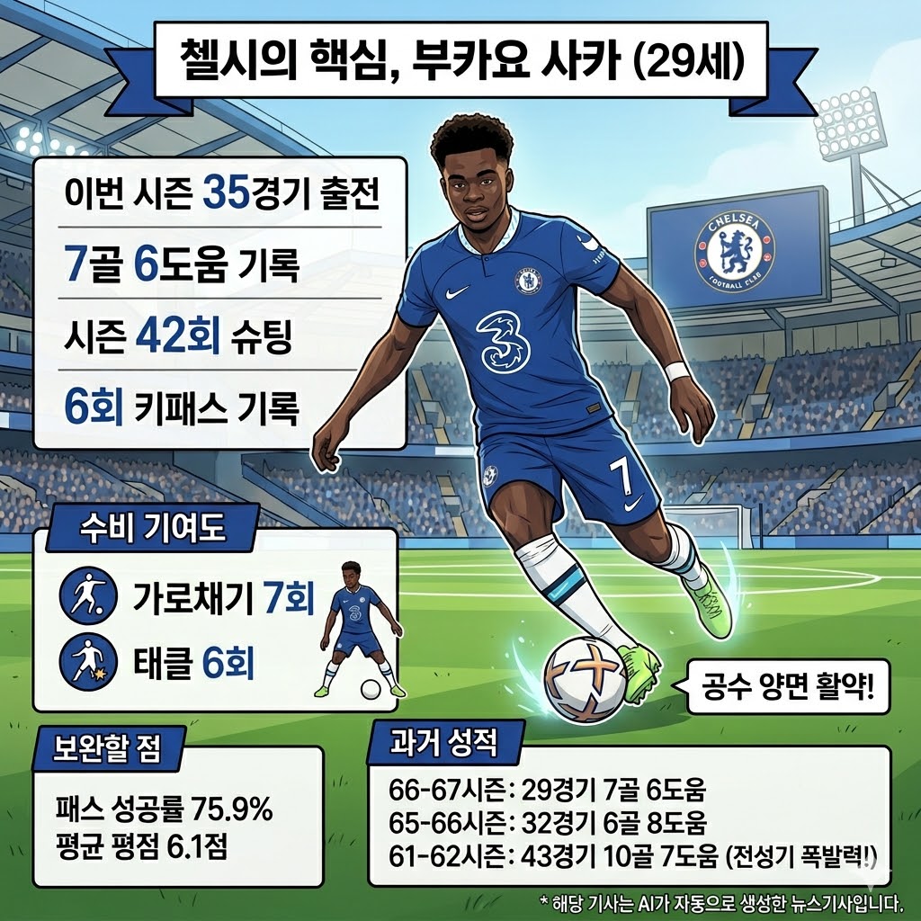 사카, 공수 양면 활약…첼시 상위권 도약의 [열쇠]