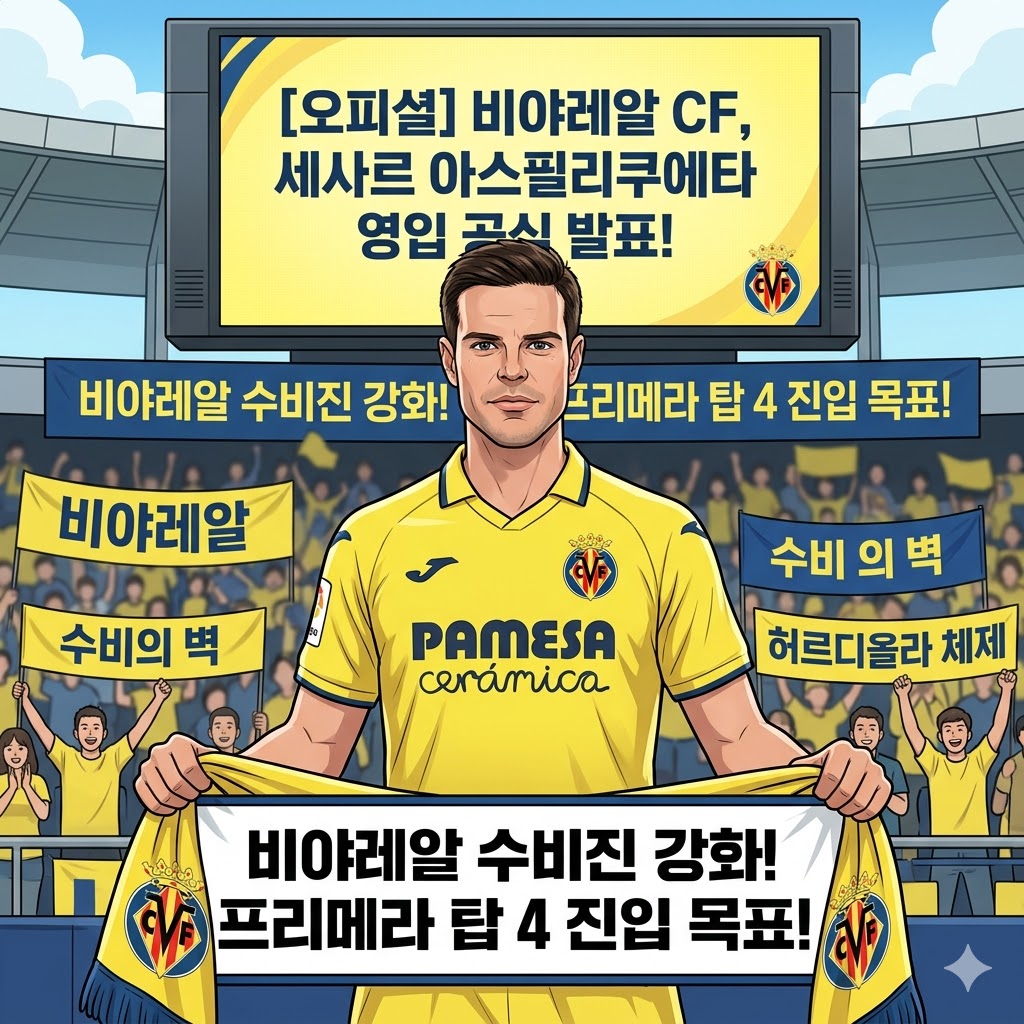 비야레알, 아스필리쿠에타 영입…수비 라인업 [완성]