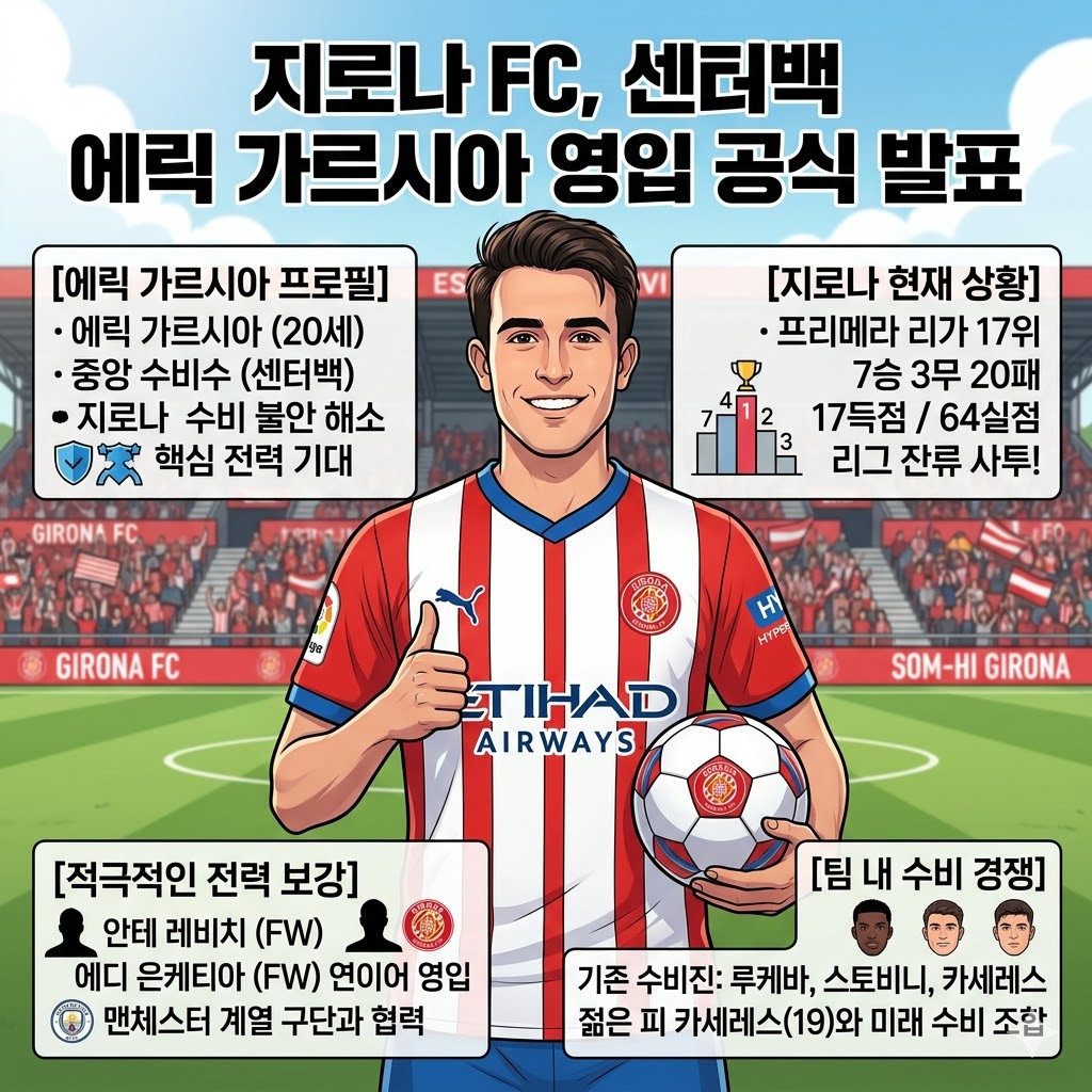 지로나, 64실점 수비 구멍 메울 구원투수 [에릭 가르